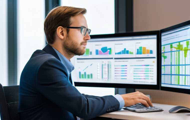 감정평가사의 데이터 분석 활용법 - **Prompt:** A professional real estate appraiser, dressed in a sharp business suit, stands confident...