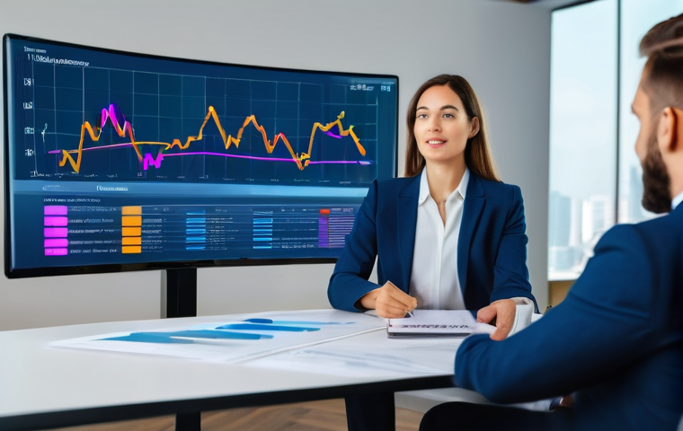 감정평가사의 데이터 분석 활용법 - **Prompt:** A diverse appraiser, wearing smart business casual attire, is seated at a sophisticated ...