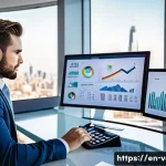 감정평가사 관련 인터뷰 준비 팁 - A professional real estate appraiser in a modern office setting, reviewing detailed property valuati...