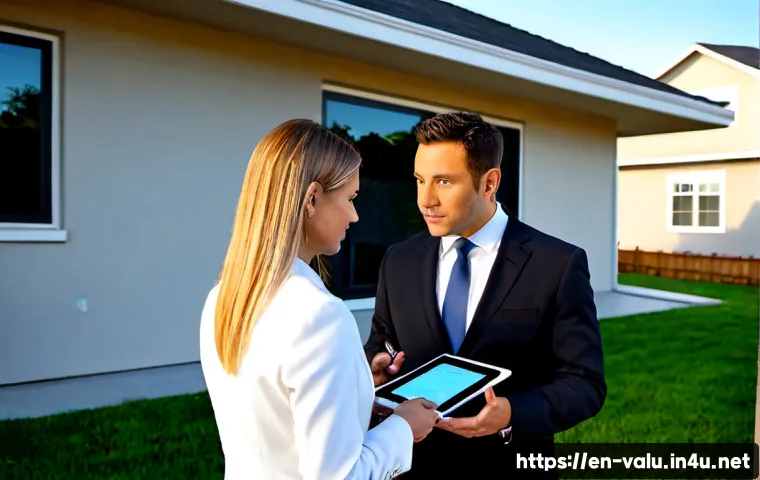 감정평가사로서 경력을 쌓는 방법 - Photorealistic career-development scene for a professional property appraiser: confident mid-career ...